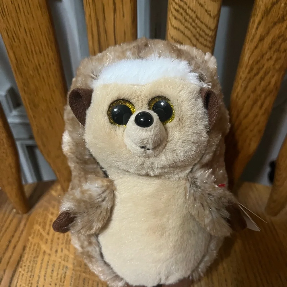 Ty Stuffed Animal - Brown and Cream Hedgehog